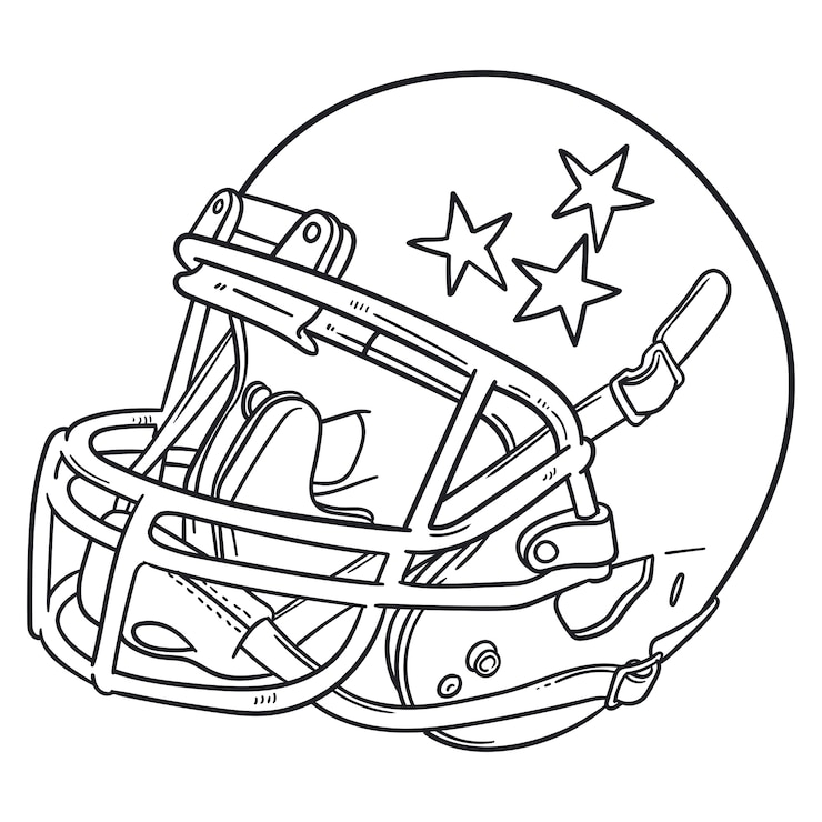 PSD gratuit illustration du contour du casque de rugby