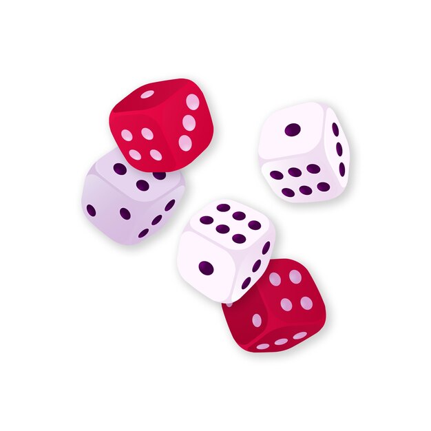Illustration d'éléments de casino réalistes
