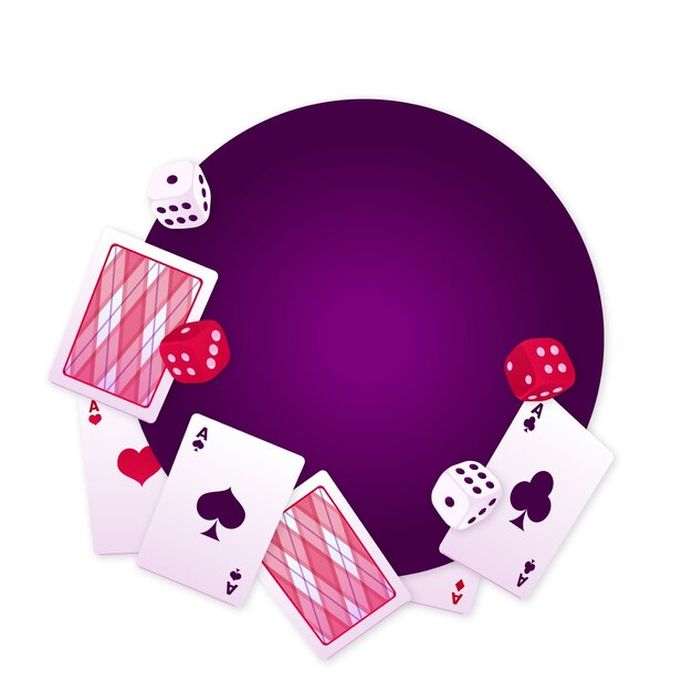 Illustration d'éléments de casino réalistes
