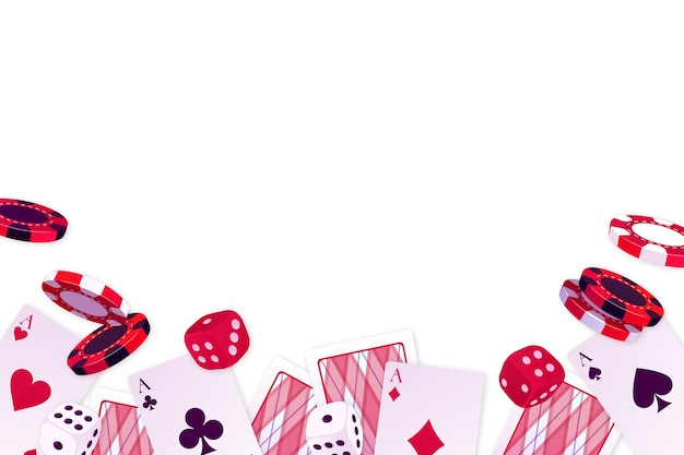 Illustration d'éléments de casino réalistes