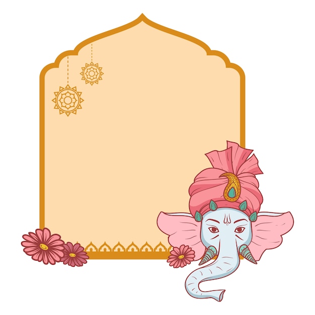 PSD gratuit illustration de ganesh dessinée à la main