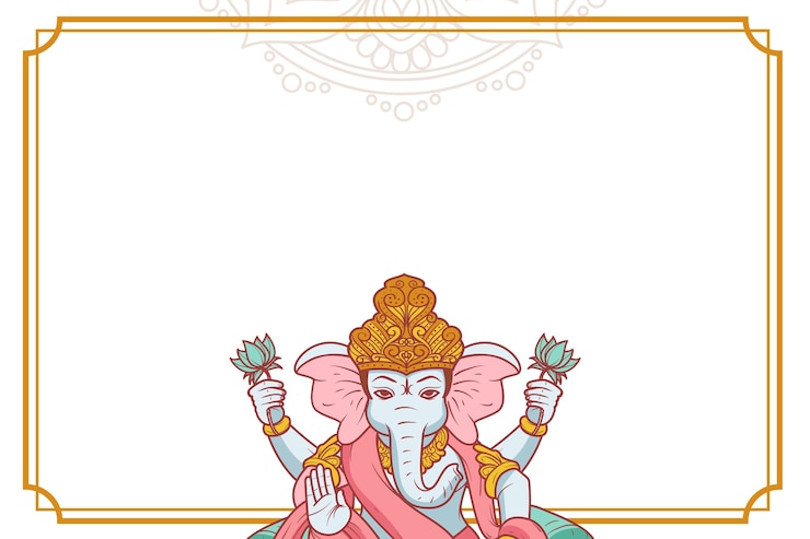PSD gratuit illustration de ganesh dessinée à la main