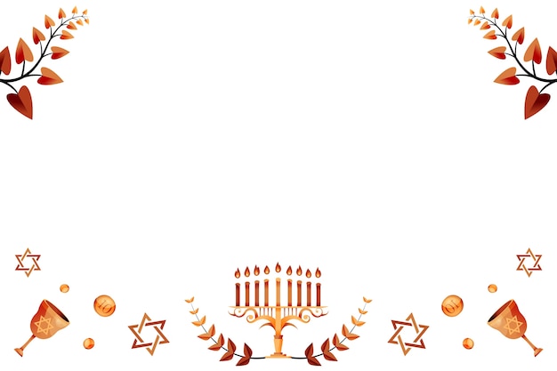 PSD gratuit illustration de hanoukka avec menorah