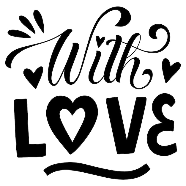 Illustration de lettres de la Saint-Valentin isolée