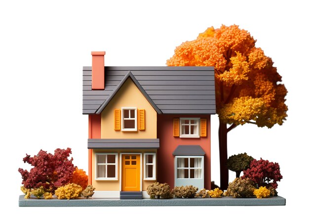 Illustration de la maison et de la propriété en 3D