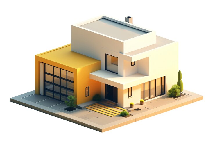PSD gratuit illustration de la maison et de la propriété en 3d