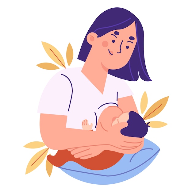 Illustration d'une mère avec son fils