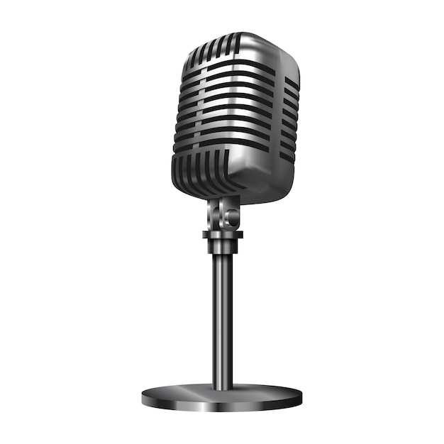 Illustration de microphone réaliste