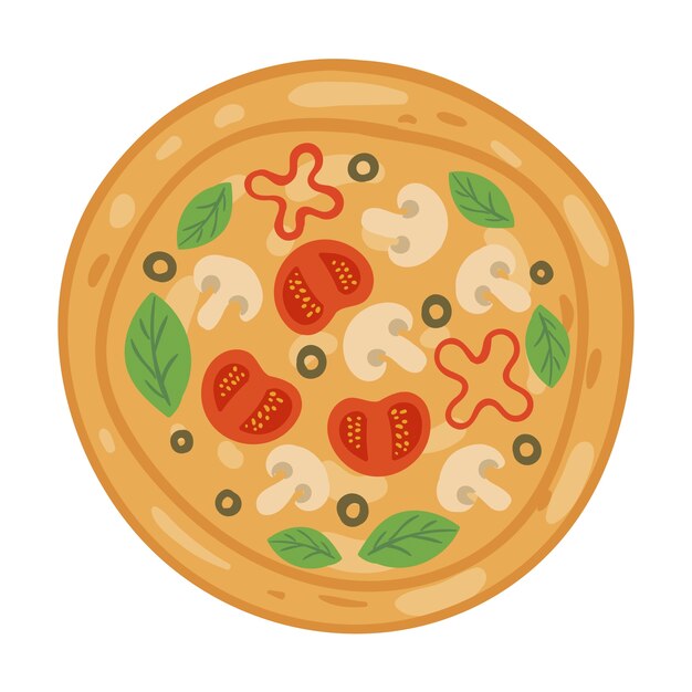 Illustration de nourriture italienne isolée