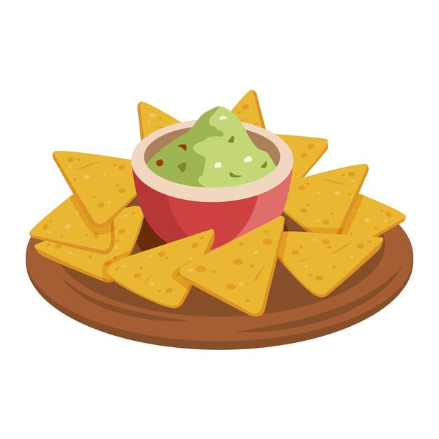 Illustration de nourriture mexicaine en dessin animé