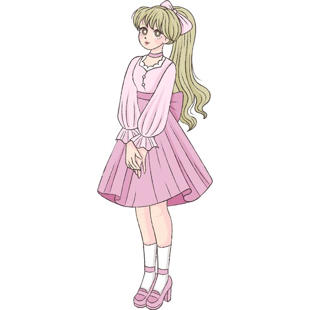 Illustration de personnages d'anime