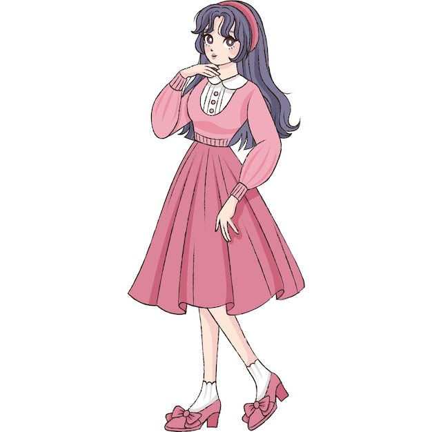 Illustration de personnages d'anime