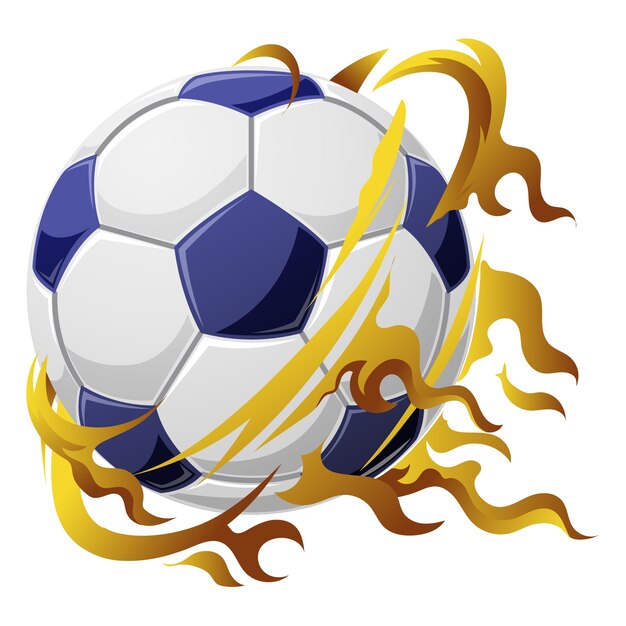 Illustration réaliste d'une balle de football isolée