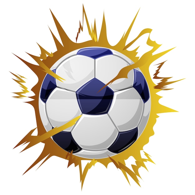 Illustration réaliste d'une balle de football isolée