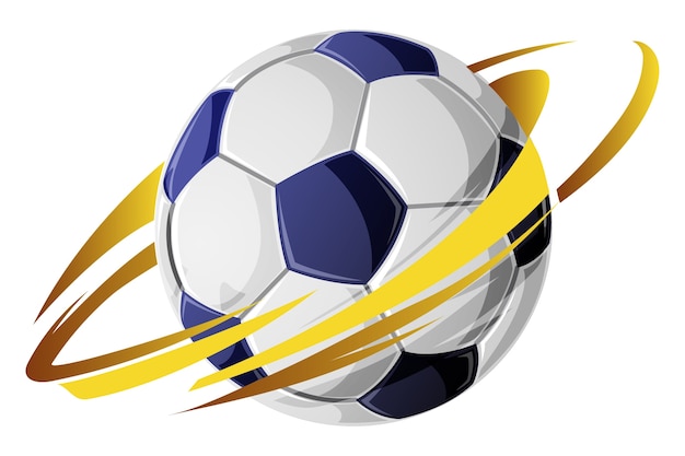 Illustration réaliste d'une balle de football isolée