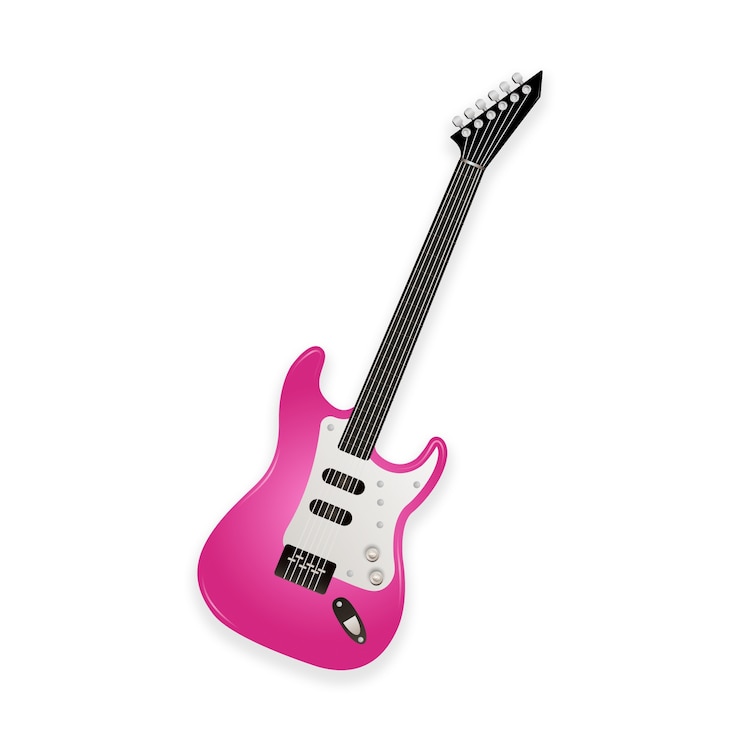 PSD gratuit illustration réaliste de guitare isolée