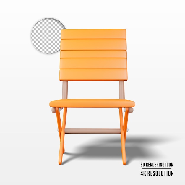 PSD gratuit illustration de rendu 3d chaise icône isolé