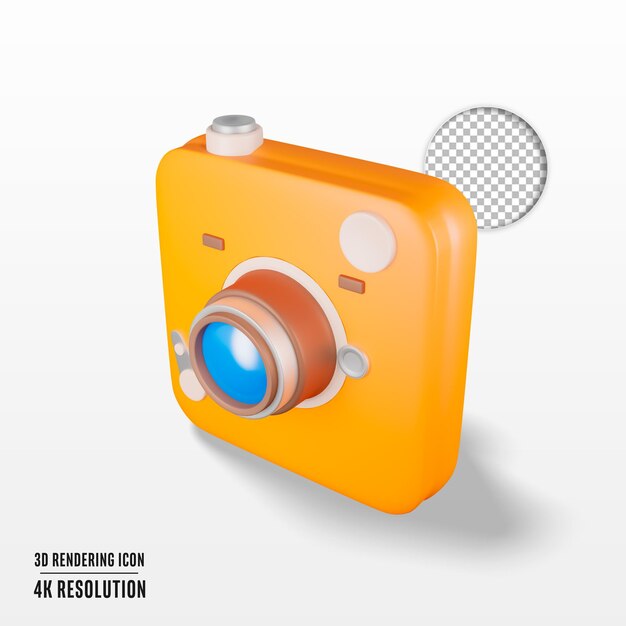 Illustration de rendu 3D icône isolé de la caméra