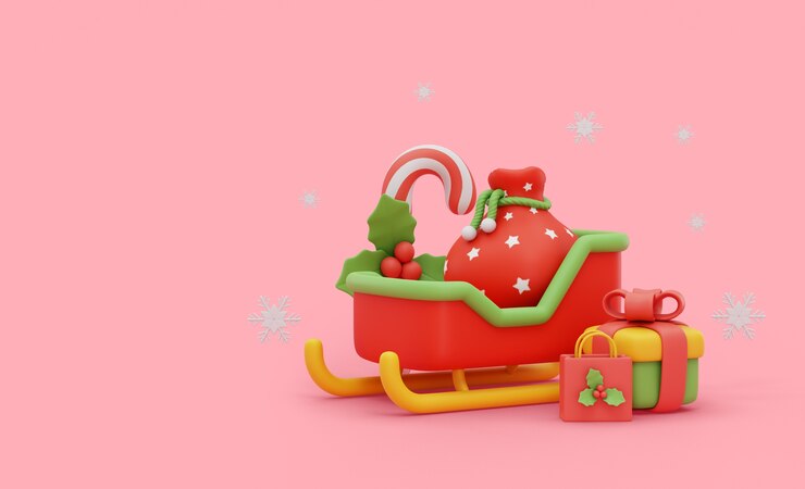 PSD gratuit illustration tridimensionnelle de la saison de noël