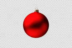 PSD gratuit image d'une boule de noël rouge isolée sur un fond transparent