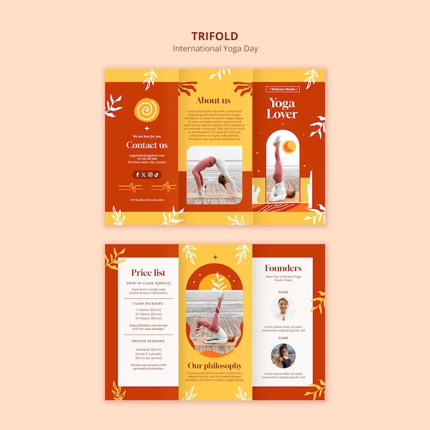 PSD gratuit international yoga day template design