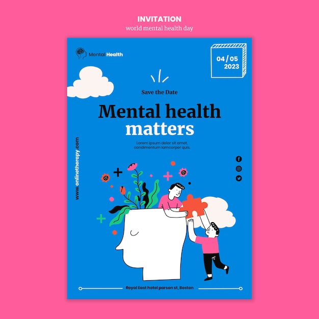 Invitation à la journée mondiale de la santé mentale