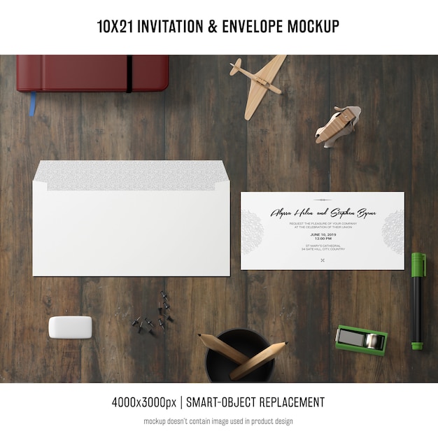 Invitation Et Maquette D'enveloppe