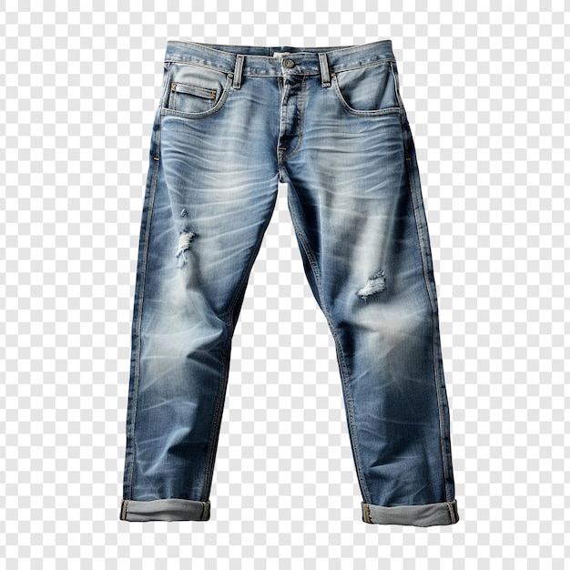 PSD gratuit jeans bleus isolés sur un fond transparent