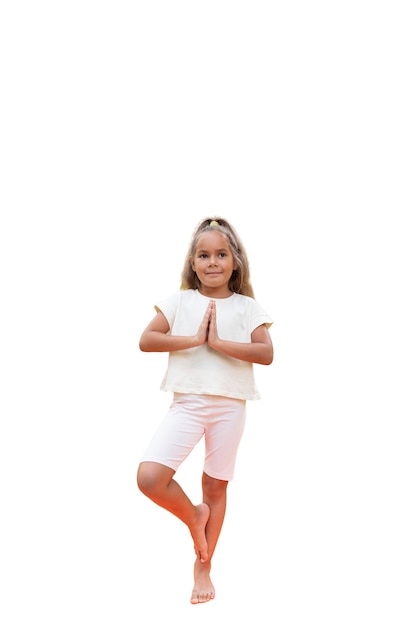 Jeune Fille Faisant Du Yoga Et De La Méditation