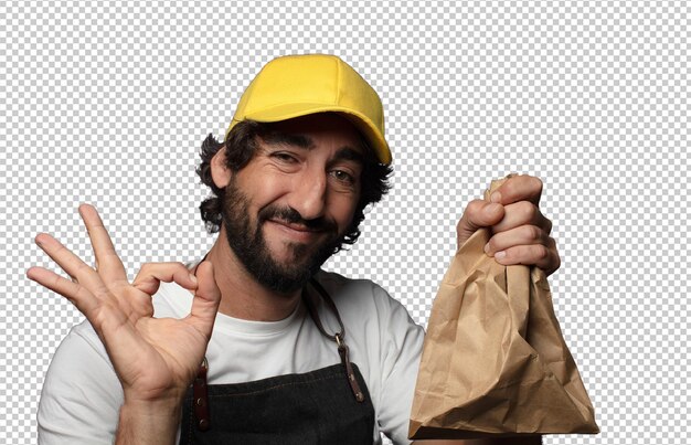 jeune homme barbu adulte concept d'appel d'offres de magasin