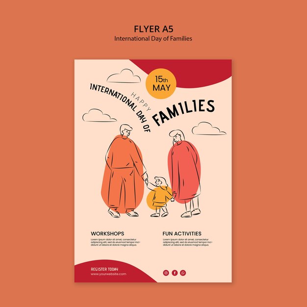 PSD gratuit journée internationale de la famille tempalte design