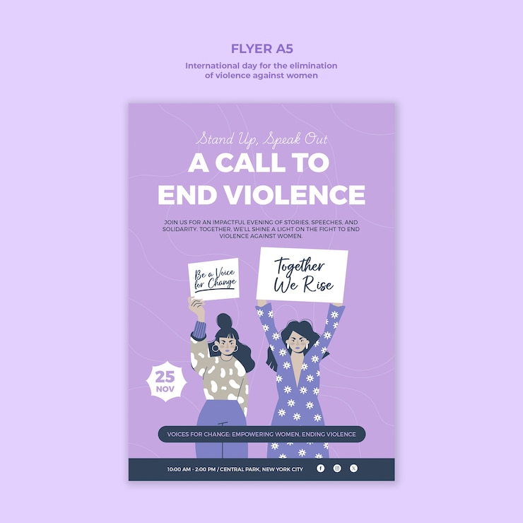 PSD gratuit journée internationale pour l'élimination de la violence contre les femmes