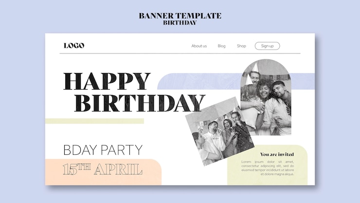 PSD gratuit joyeux anniversaire modèle de conception