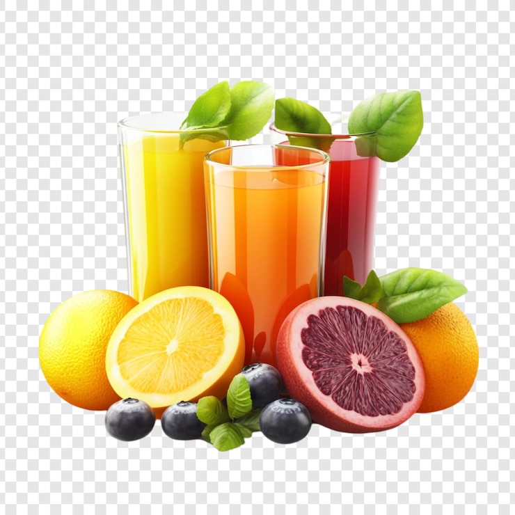 PSD gratuit des jus de fruits rafraîchissants un délicieux mélange d'agrumes un mode de vie sain