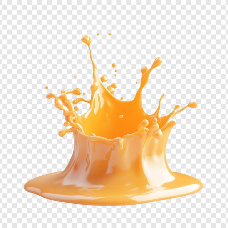 PSD gratuit le jus d'orange vibrant éclabousse une bouffée rafraîchissante de saveur