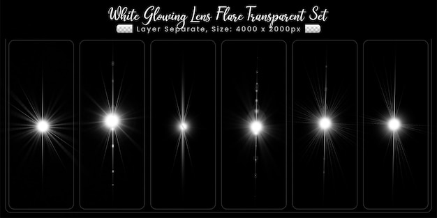 Lentille blanche avec collection de lumières à lentille abstraite