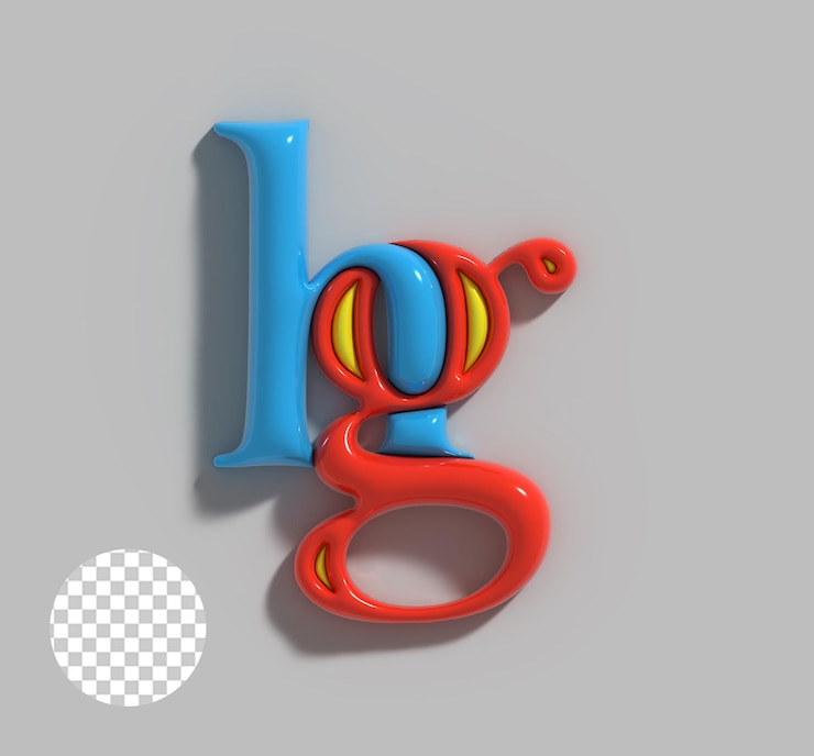 PSD gratuit lg branding identity corporate 3d render logo de la lettre de l'entreprise