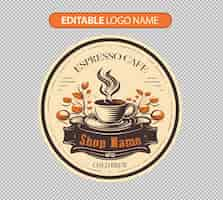 PSD gratuit logo du café