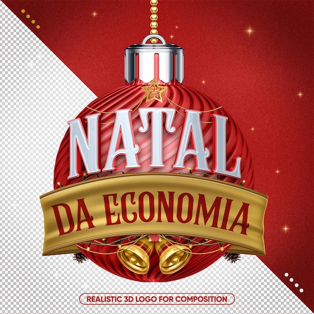 Logo D'économie De Noël Réaliste Pour La Composition