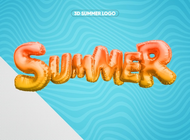 Logo d'été 3d orange et jaune pour la conception