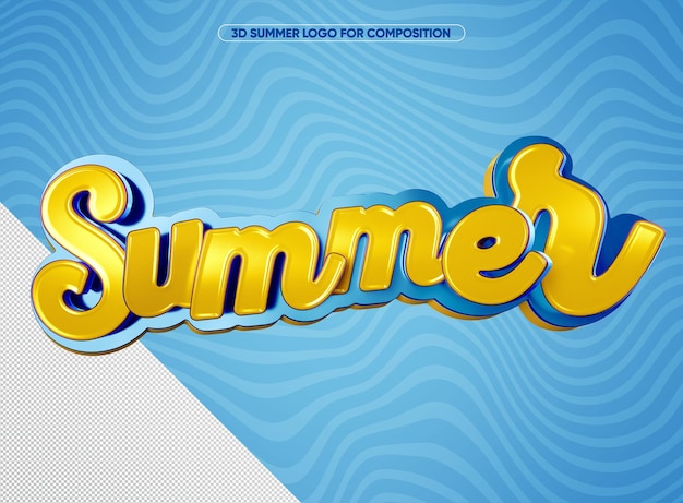 Logo D'été Jaune Pour Les Ventes