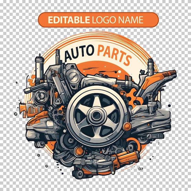 PSD gratuit logo de pièces automobiles psd