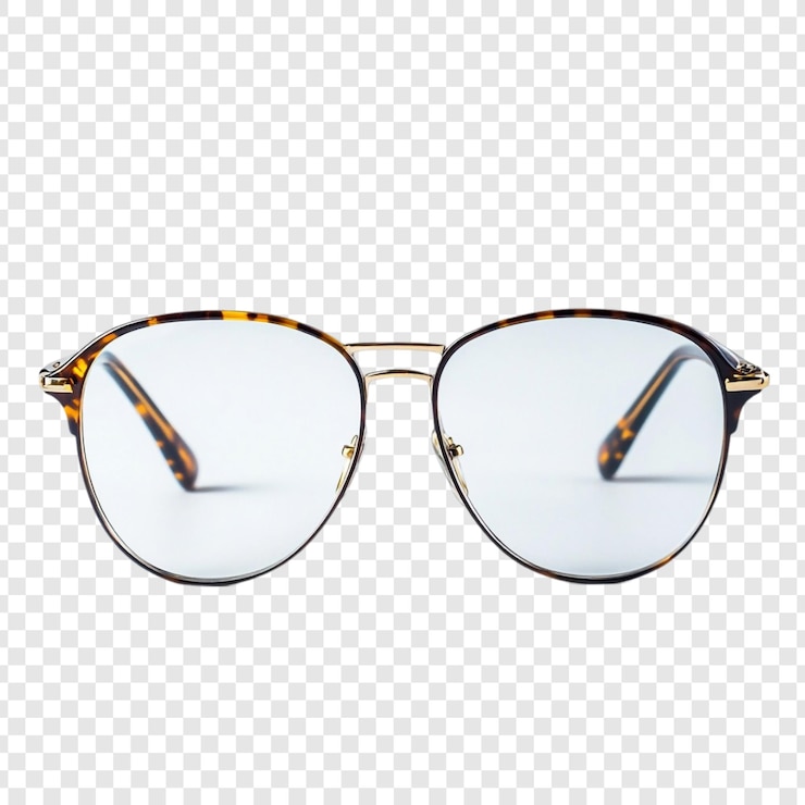 PSD gratuit des lunettes élégantes à carapace de tortue avec des cadres en or