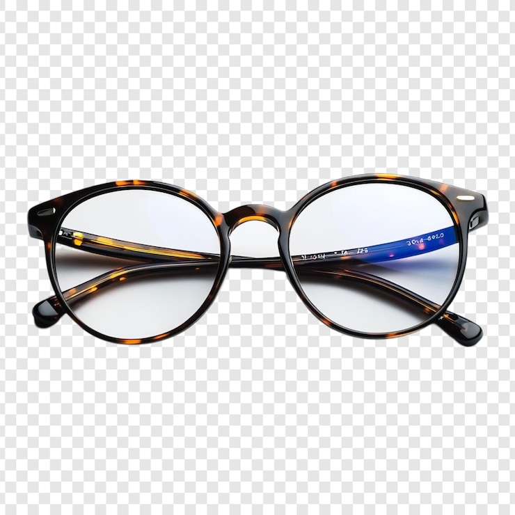 PSD gratuit des lunettes rondes à coquille de tortue, protection moderne de style classique