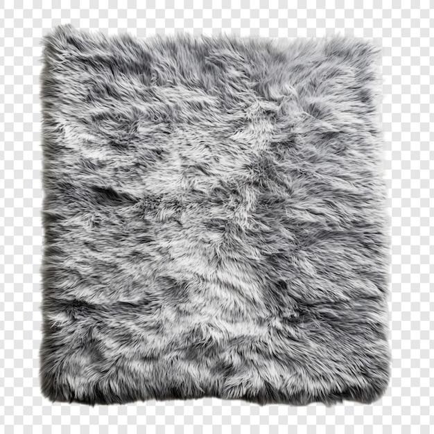 Luxueux tapis de fausse fourrure gris doux et confortable
