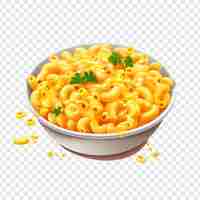 PSD gratuit macaroni au fromage isolé sur fond transparent