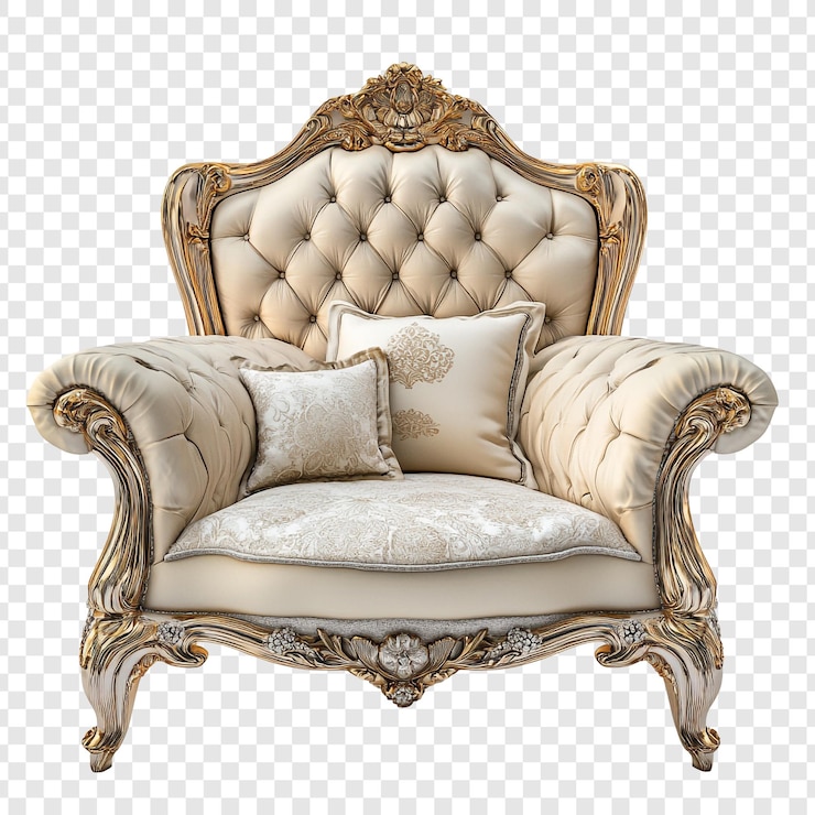 PSD gratuit un magnifique fauteuil baroque, un chef-d'œuvre