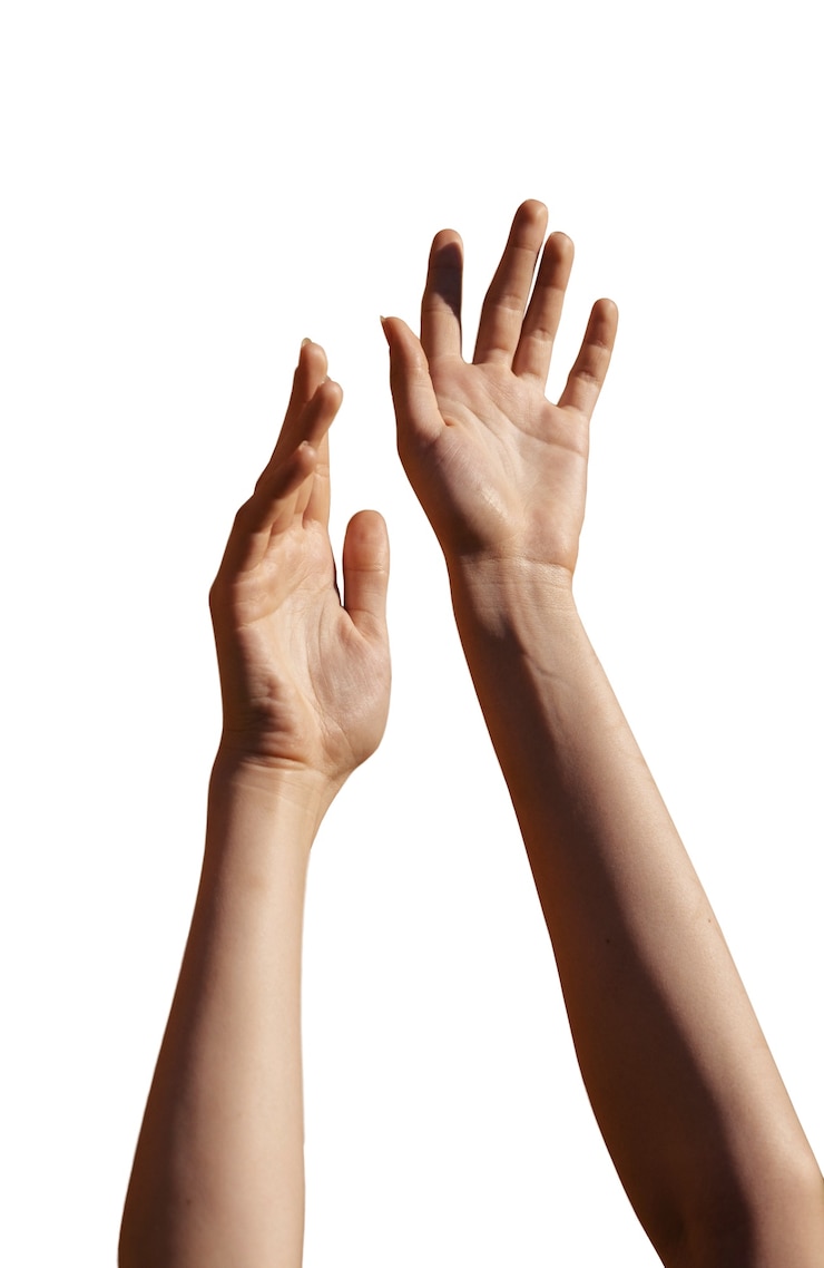 PSD gratuit les mains sensibles sont isolées.