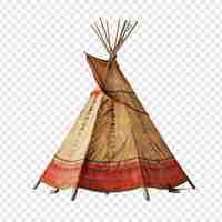 PSD gratuit la maison teepee tipi est isolée sur un fond transparent