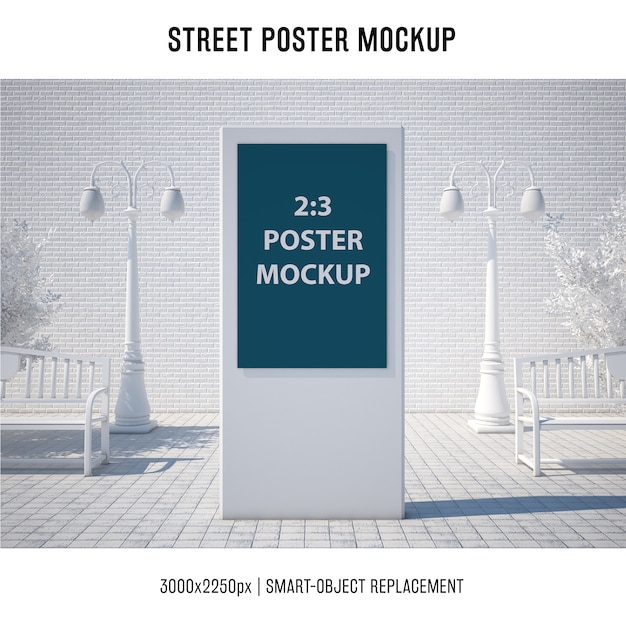 PSD gratuit maquette d'affiche de rue